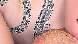 She Comes From Belgium to Take 2 Cocks, This Redhead Swallows All the Cum!