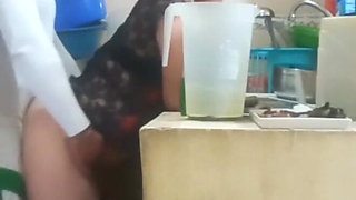 Maid Fucked by Her Boss, My Wife Almost Caught Us