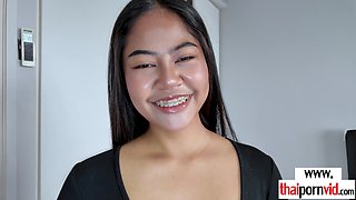 Thai teen Susi masturbating and fucking