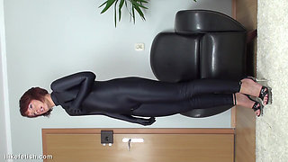 Fullbody Black Shiny Catsuit