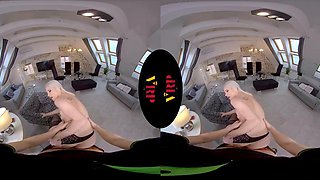 Don t Come Inside: Doggy, Cowgirl  Blonde VR Porn