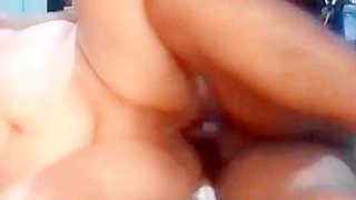 Give it to me tighter, like that, sideways, son, that's what my mature step-mom tells me.