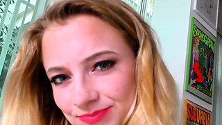 Quiet Blonde Riley Star Begs Massive Load On Her Sweet Face