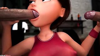 Helen Parr - blowjob and creampie