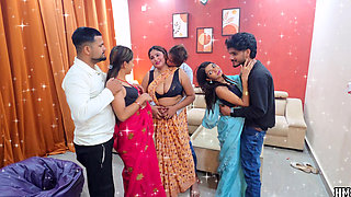 Indian Asian Desi Four Couple Party Foursome Gangbang Ultimate hardcore Sex Fucking Video
