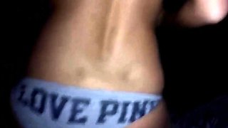 Creampie Orgasm! Riding Dick In Panties - Amateur Teen