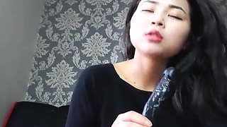 Beautiful Asian school girl sit on dick feel so fucking good