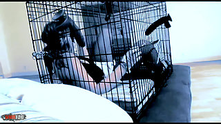 Mr Marcus: Kiara Marie Chubby Blonde Big Tits Fucked by Big Black Cock Mr Marcus in Cage Cumshot