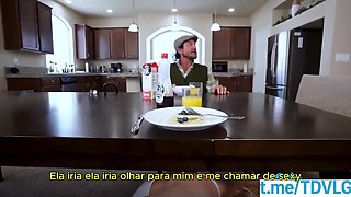 Enteada Usando Seus Peitos Grandes Para Seduzir LEGENDADO - Lingerie