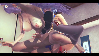 Genshin Impact Hentai Yuri - Ganyu and Keqing Hardsex - Japanese Asian Manga Anime Film Game Porn