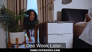 Familystrokes - huge boobed mexican works a huge white cock