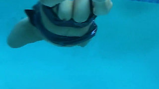 Cuckquean POV - BBW Cuckcake Fucks My Husband in Outdoor Pool While I Film Underwater