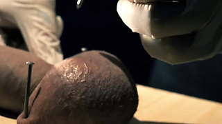 First Time Ball Nailing and Needles Through Gland