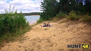 Hunt4k. she cheated on her bf for money at a public beach