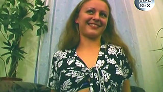Blonde Slut Stretches Pussy Wide with Huge Bottle Insertion