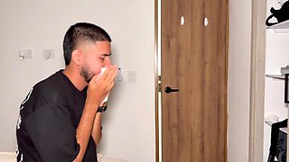 Fat Latina stepmother busts him sniffing her musky underwear