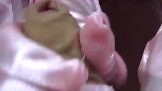 Blond Real Princess Nylons Foot Worshop and Footjob