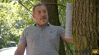 Valentina Sierra's Big Natural Tits Get Wild in Public with Stranger's Pet Play