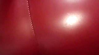 Amazing Huge Cumshot on Leather Top POV