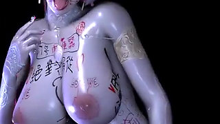3D Big Boob Slut Naked Her Huge Naturals Sitting on the Big Cock