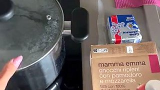 Latex slut solo anal masturbation