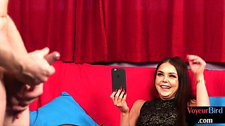 Voyeur CFNM amateurs British babe teasing and seducing w