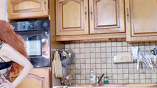 Brillitte Marilyn and Terry Kemaco in Chubby Redhead Mexican MILFs Kitchen Fuckfest