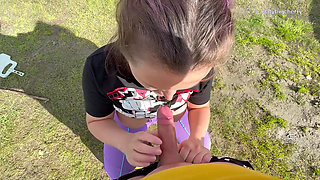 Sex on the Beach with a Stepmom with Big Tits