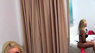 Blonde Webcam Girl with Big Tits Strips and Dances