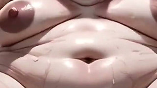 Fat BBW Hairy Bush Masturbation - Wet Hairy Pussy Rubbing & Creamy Orgasm