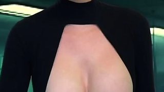 Big Boobed Blonde Masturbates With A Dildo In The Bathroom