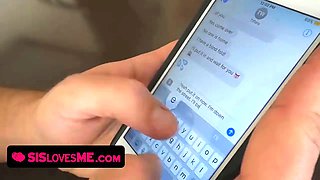 Sis Loves Me - perv brother and his friend take turns hardcore his hot stepsis