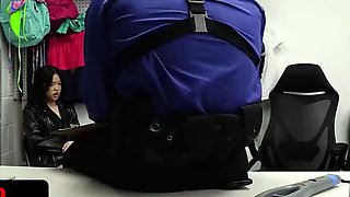 Busty towheaded gives a deep blow-job to her boss