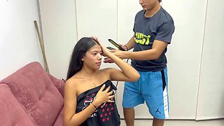 Stepsister taught seduction techniques to please her boyfriend, leading to intense hardcore sex