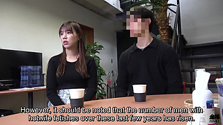 Japanese girlfriend tries out for JAV right in front of her boyfriend