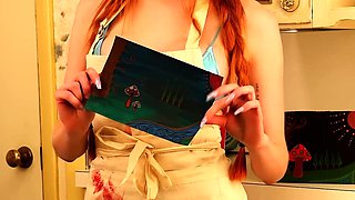 Redhead teen solo anal masturbation with sex toy