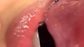 POV Drooling Tongue Kisses on Glass - Reia Hoshino Falls From Rich Girl Princess to Spit Feral, Still in Her College Uniform.