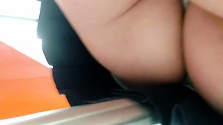 Panty in the ass upskirt
