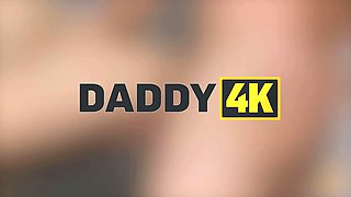 Daddy4k. young skinny lady was so adorable so she displayed her boyfriend's dad what the real deepthroat is