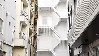 Extreme close up of Japanese teen masturbating