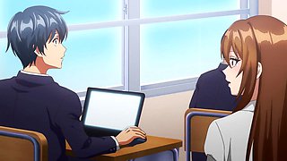 Her Big Tits Bounce Wildly as Long-Haired Anime Babe Endlessly Clicks the Mouse Cursor Over and Over in Gen