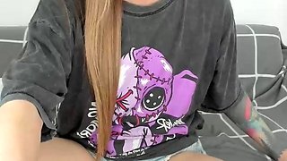 Big Tits Shemale Masturbate her Big Cock