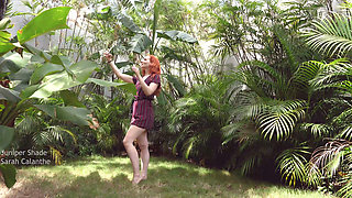 Sarah Calanthe and Nikita Foxx Play in the Garden