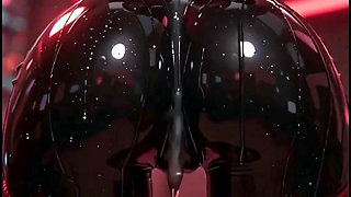 Bondage Anime Girl 2 Latex Rope Gagball