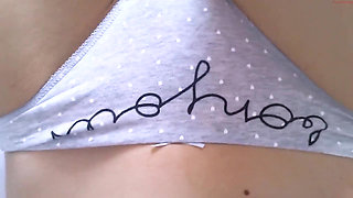 Playing with my pussy in cute panties