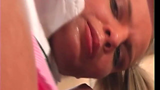 Blonde Babe Sucks Cock and Gets Pussy Pounded Hard