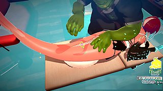 Playing porn games, hentai uncensored, game