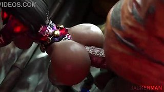 Selina's Shame - Jackerman 3D Animation - Latina with Big Boobs and Big Ass Gets Creampie from Monster