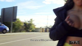 Jordi's Wild Public Booty Passion in a Fiery Scene