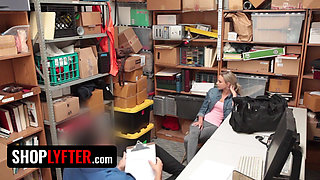 Shoplyfter - Skinny Blonde Cutie Emma Hix Gives Her Pussy to Security Officer to Get Out of Trouble